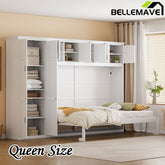 Bellemave® Queen Size Murphy Bed Wall Bed with Cabinets - Bellemave